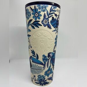 Farm Rio Starbucks limited release May 2025 Blue and White no straw 24 oz